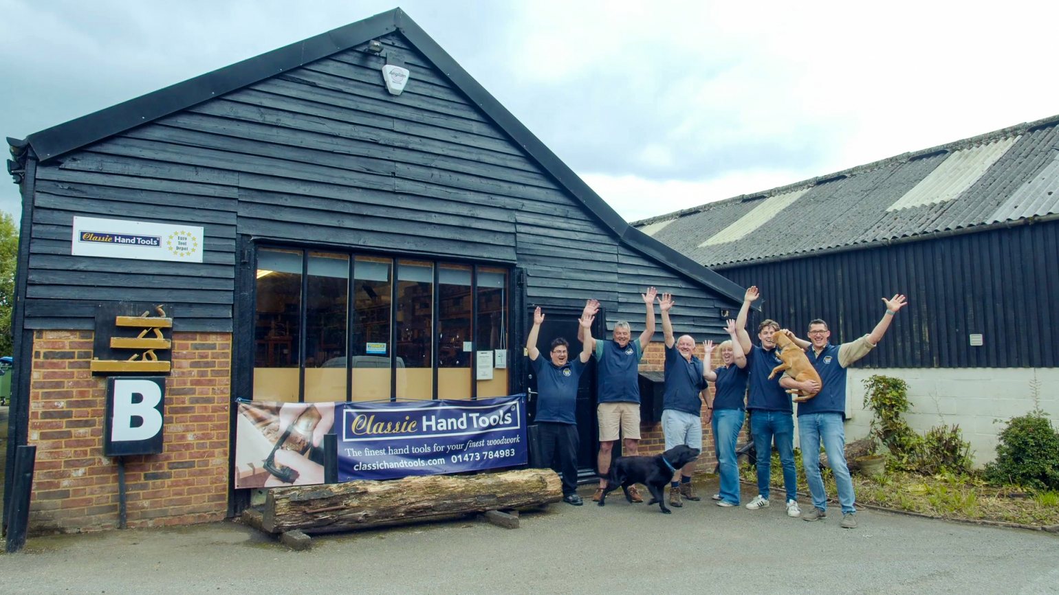 Classic Hand Tools staff outside the showroom in Witnesham