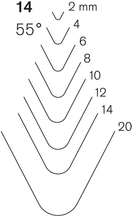 Pfeil Pfeil Series 14 - 55° Soft V Parting Tools