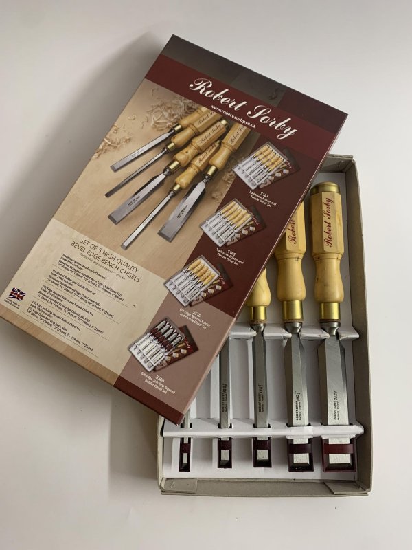 Robert Sorby Robert Sorby Set of 5 Octagonal Handled Bevel Edged Chisels