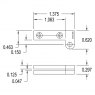 Brusso Brusso Brass Offset Pivot Hinge L-23